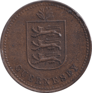 1918 FOUR DOUBLES GUERNSEY - WORLD COINS - Cambridgeshire Coins