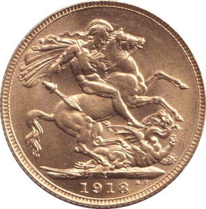 1918 GOLD SOVEREIGN ( AUNC ) BOMBAY MINT - SOVEREIGN - Cambridgeshire Coins