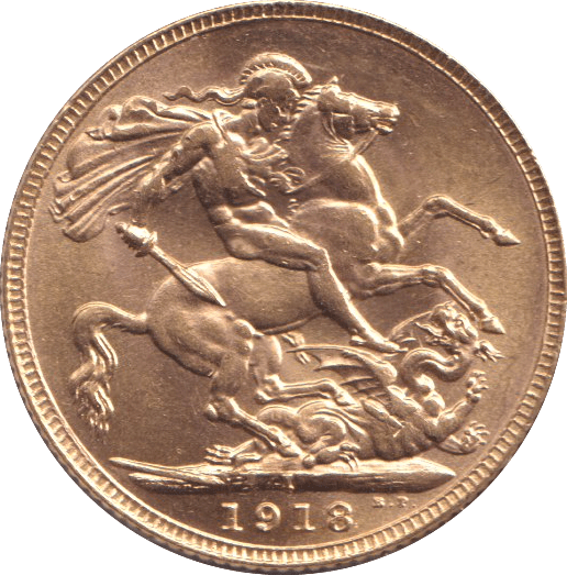 1918 GOLD SOVEREIGN ( AUNC ) BOMBAY MINT - SOVEREIGN - Cambridgeshire Coins