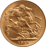 1918 GOLD SOVEREIGN ( AUNC ) BOMBAY MINT - SOVEREIGN - Cambridgeshire Coins