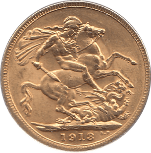 1918 GOLD SOVEREIGN ( AUNC ) - SOVEREIGN - Cambridgeshire Coins