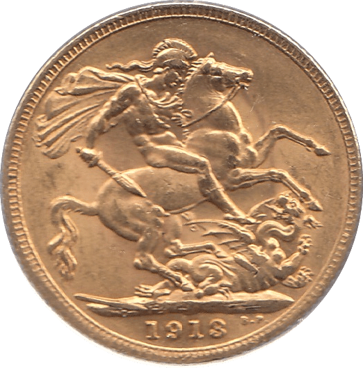 1918 GOLD SOVEREIGN ( AUNC ) - SOVEREIGN - Cambridgeshire Coins