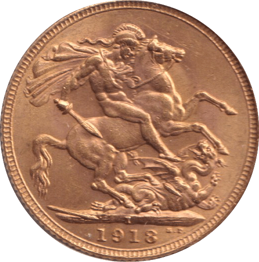 1918 GOLD SOVEREIGN BOMBAY MINT ( AUNC ) - SOVEREIGN - Cambridgeshire Coins
