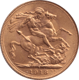 1918 GOLD SOVEREIGN BOMBAY MINT ( AUNC ) - SOVEREIGN - Cambridgeshire Coins