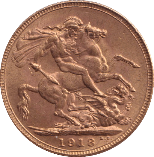 1918 GOLD SOVEREIGN BOMBAY MINT ( AUNC ) - SOVEREIGN - Cambridgeshire Coins