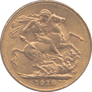 1918 GOLD SOVEREIGN BOMBAY MINT ( AUNC ) - SOVEREIGN - Cambridgeshire Coins