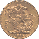 1918 GOLD SOVEREIGN BOMBAY MINT ( AUNC ) - SOVEREIGN - Cambridgeshire Coins