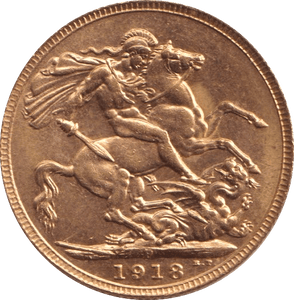 1918 GOLD SOVEREIGN ( UNC ) Perth Mint - SOVEREIGN - Cambridgeshire Coins