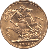 1918 GOLD SOVEREIGN ( UNC ) - Sovereign - Cambridgeshire Coins