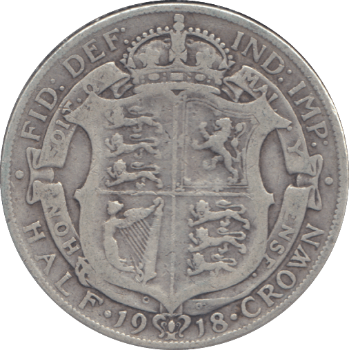 1918 HALF CROWN ( FINE ) - HALFCROWN - Cambridgeshire Coins