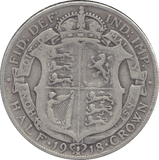 1918 HALF CROWN ( FINE ) - HALFCROWN - Cambridgeshire Coins