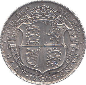 1918 HALFCROWN ( AUNC ) - HALFCROWN - Cambridgeshire Coins
