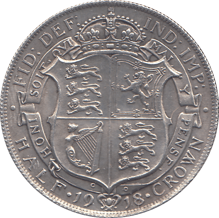 1918 HALFCROWN ( AUNC ) - HALFCROWN - Cambridgeshire Coins