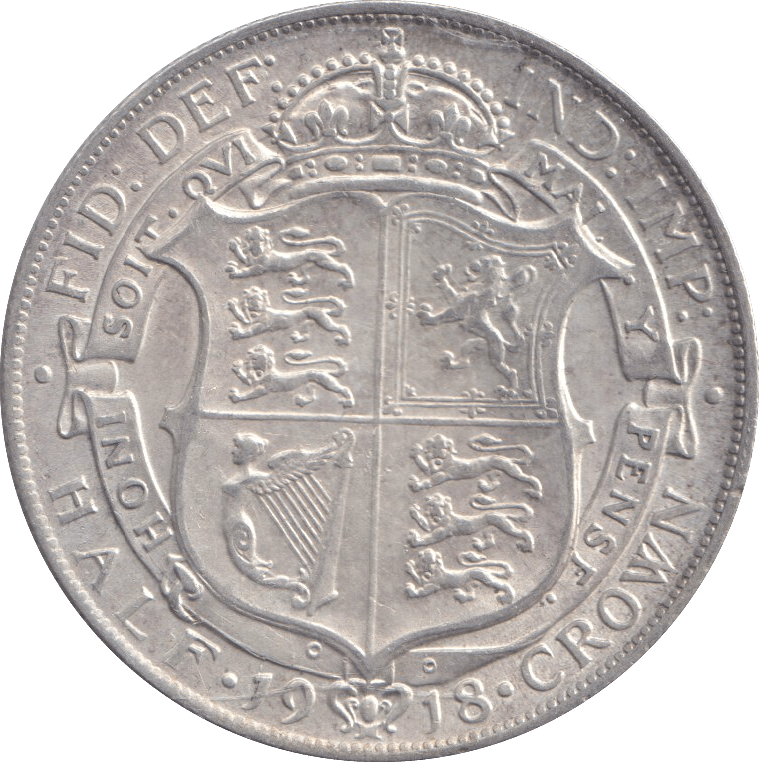 1918 HALFCROWN ( AUNC ) - HALFCROWN - Cambridgeshire Coins
