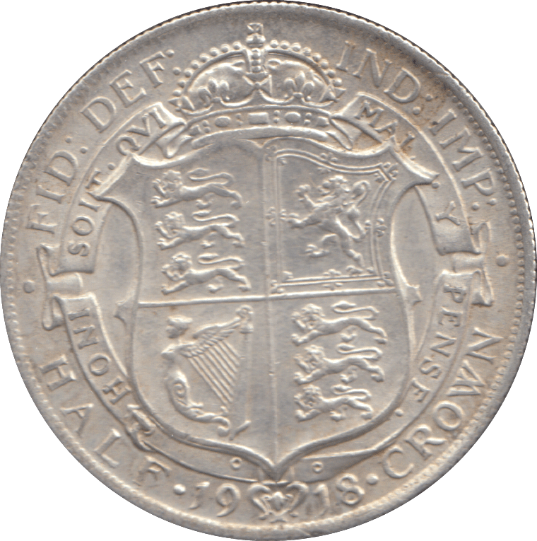 1918 HALFCROWN ( EF ) - HALFCROWN - Cambridgeshire Coins