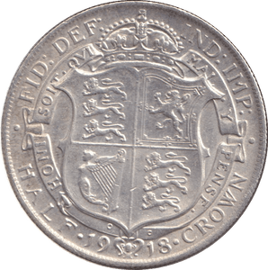 1918 HALFCROWN ( EF ) - HALFCROWN - Cambridgeshire Coins