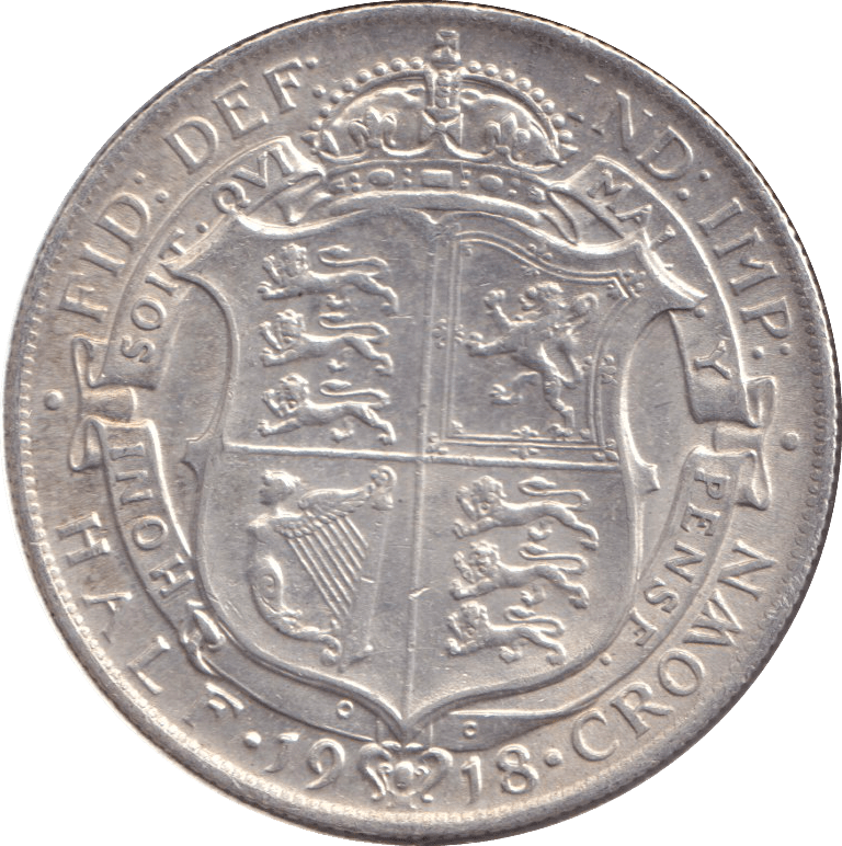 1918 HALFCROWN ( EF ) - HALFCROWN - Cambridgeshire Coins