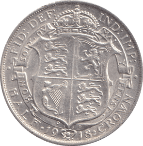 1918 HALFCROWN ( EF ) - HALFCROWN - Cambridgeshire Coins