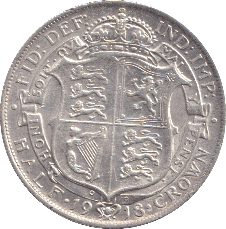 1918 HALFCROWN ( EF ) - HALFCROWN - Cambridgeshire Coins