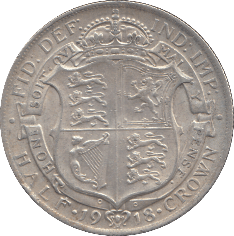 1918 HALFCROWN ( EF ) - HALFCROWN - Cambridgeshire Coins