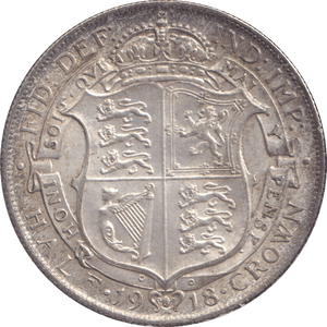 1918 HALFCROWN ( EF ) - HALFCROWN - Cambridgeshire Coins