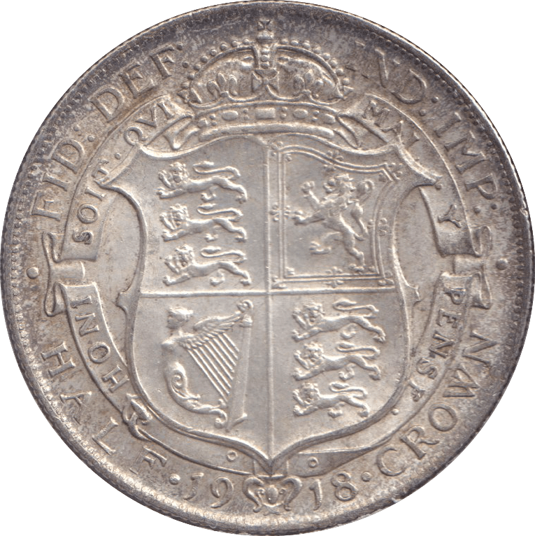1918 HALFCROWN ( EF ) - HALFCROWN - Cambridgeshire Coins