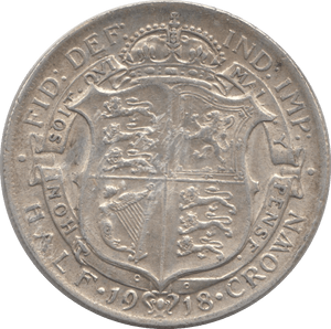 1918 HALFCROWN ( EF ) - HALFCROWN - Cambridgeshire Coins