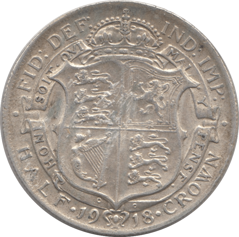 1918 HALFCROWN ( EF ) - HALFCROWN - Cambridgeshire Coins
