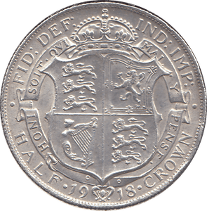1918 HALFCROWN ( EF ) - HALFCROWN - Cambridgeshire Coins