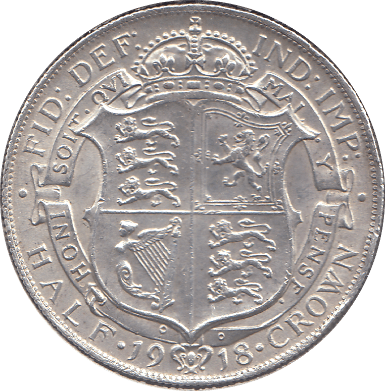 1918 HALFCROWN ( EF ) - HALFCROWN - Cambridgeshire Coins
