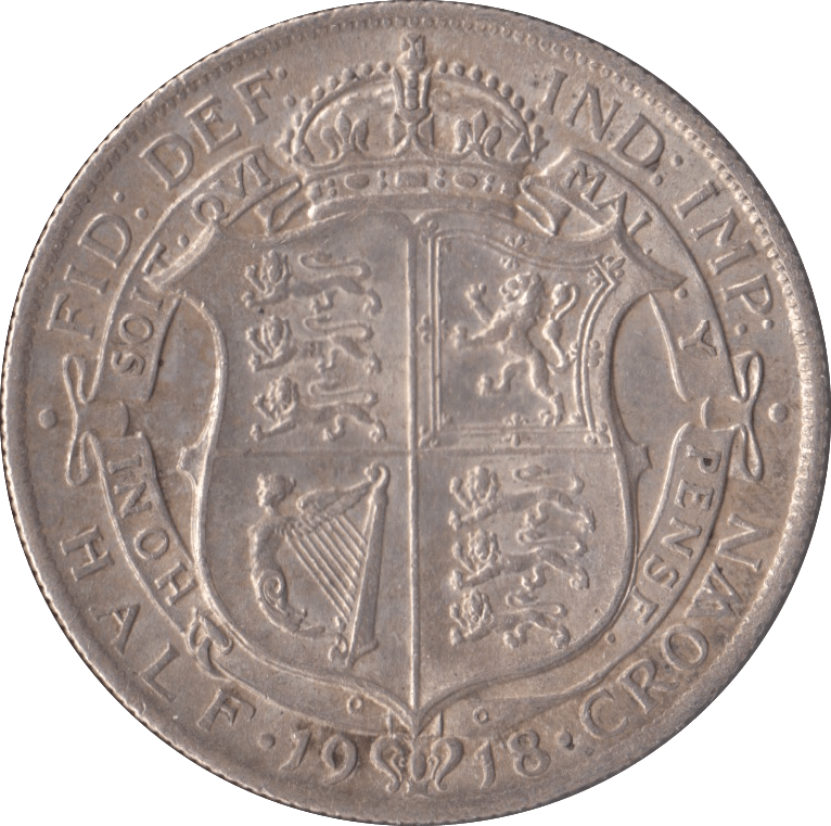 1918 HALFCROWN ( EF ) - Halfcrown - Cambridgeshire Coins
