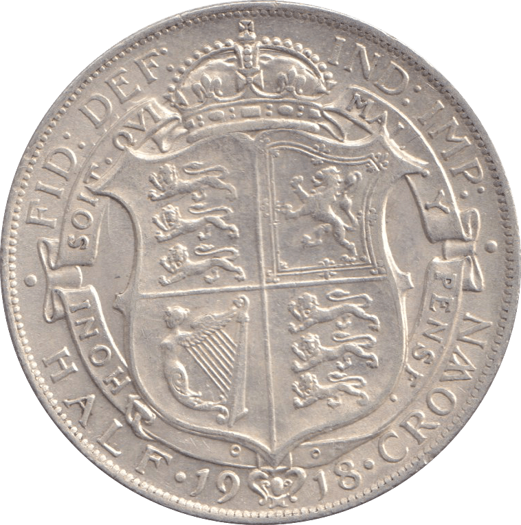 1918 HALFCROWN ( EF ) - HALFCROWN - Cambridgeshire Coins