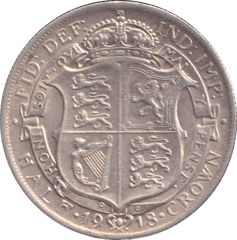 1918 HALFCROWN ( EF ) - HALFCROWN - Cambridgeshire Coins