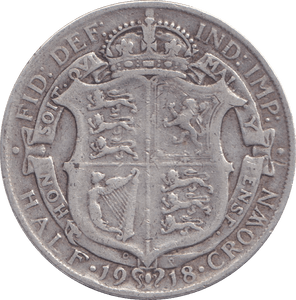 1918 HALFCROWN ( FINE ) - HALFCROWN - Cambridgeshire Coins