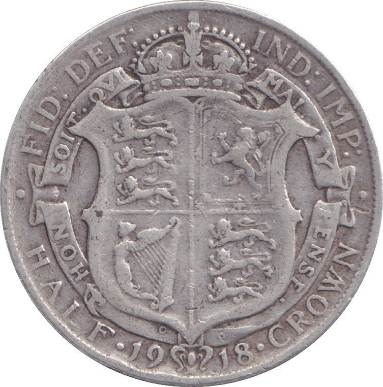1918 HALFCROWN ( FINE ) - HALFCROWN - Cambridgeshire Coins