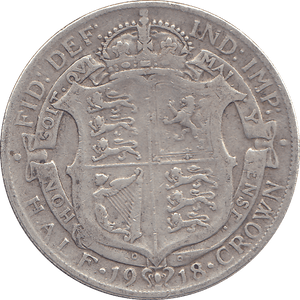 1918 HALFCROWN ( FINE ) - HALFCROWN - Cambridgeshire Coins