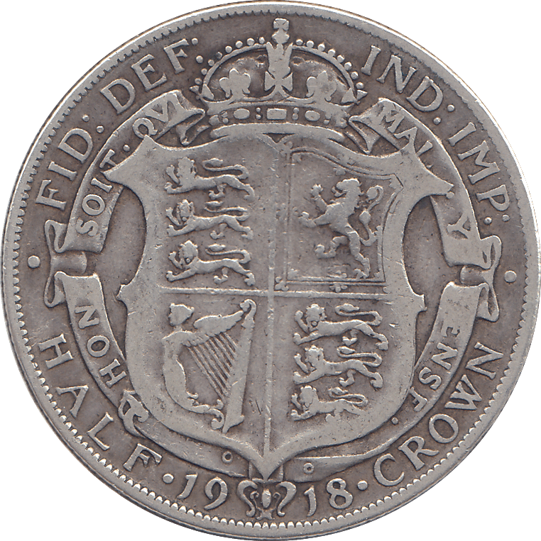 1918 HALFCROWN ( FINE ) - HALFCROWN - Cambridgeshire Coins