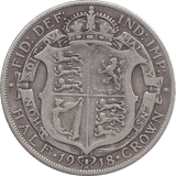 1918 HALFCROWN ( FINE ) - HALFCROWN - Cambridgeshire Coins