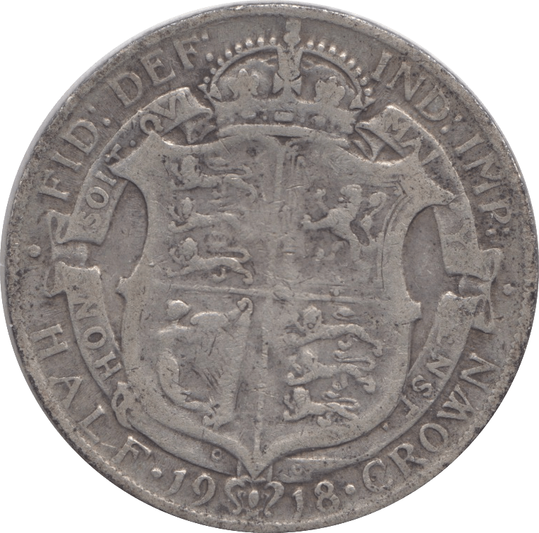 1918 HALFCROWN ( FINE ) - HALFCROWN - Cambridgeshire Coins