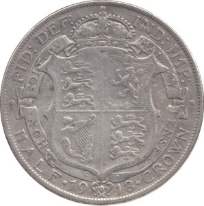 1918 HALFCROWN ( FINE ) - HALFCROWN - Cambridgeshire Coins