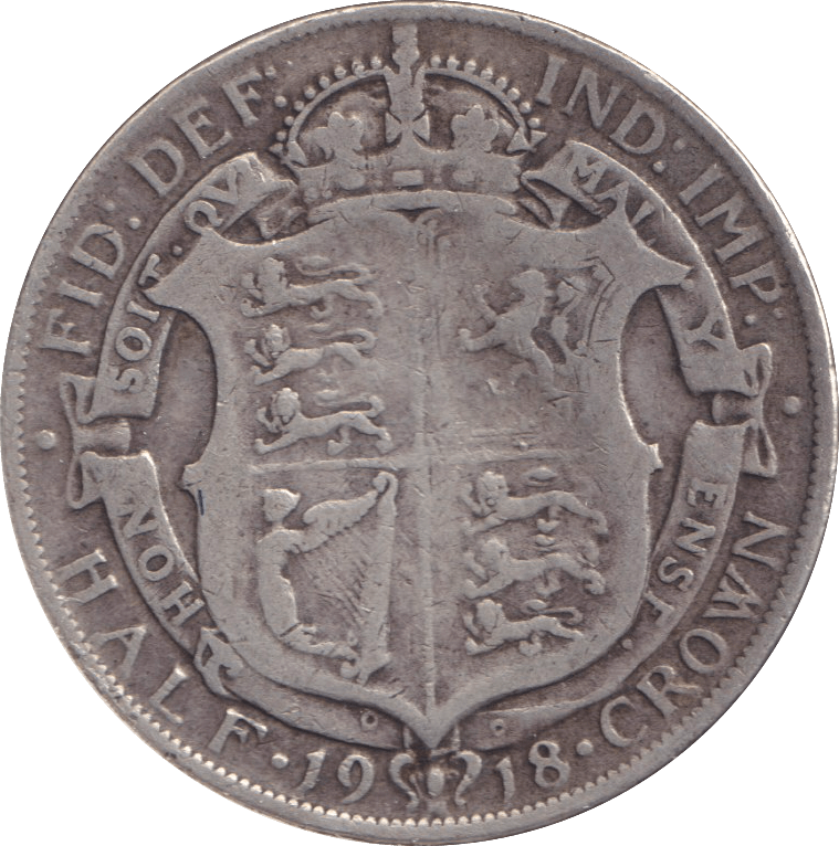 1918 HALFCROWN ( FINE ) - WORLD COINS - Cambridgeshire Coins