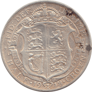 1918 HALFCROWN ( GF ) - HALFCROWN - Cambridgeshire Coins