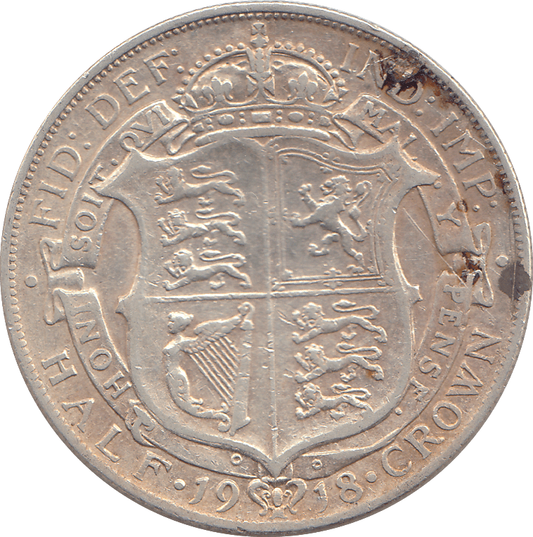 1918 HALFCROWN ( GF ) - HALFCROWN - Cambridgeshire Coins
