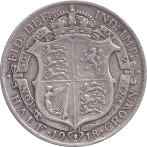 1918 HALFCROWN ( GF ) - HALFCROWN - Cambridgeshire Coins