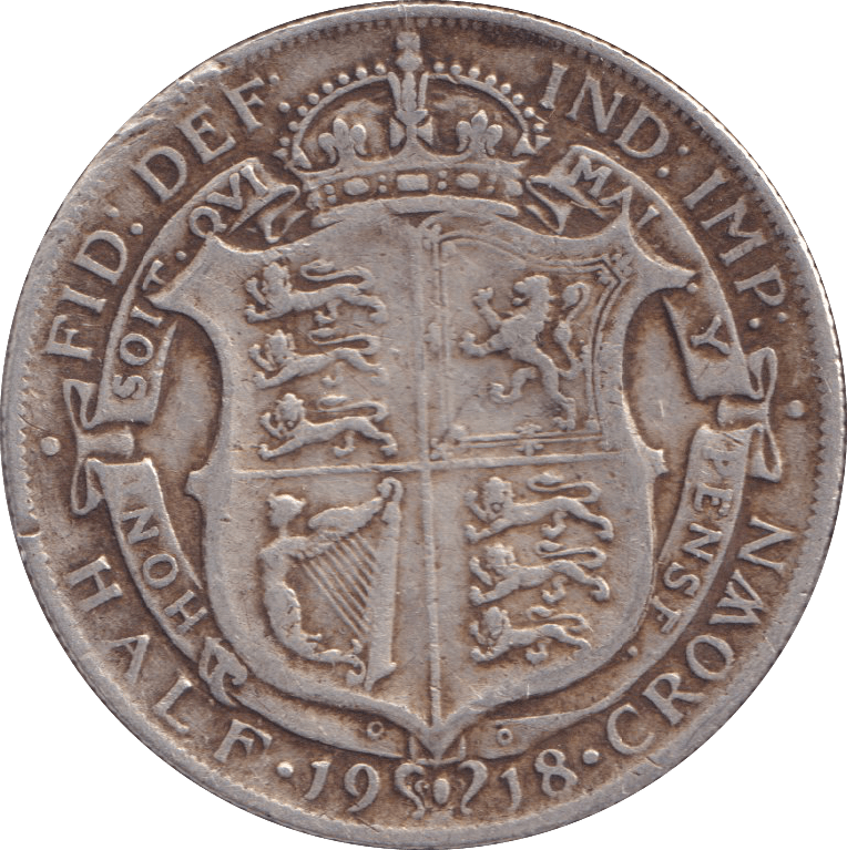 1918 HALFCROWN ( GF ) - HALFCROWN - Cambridgeshire Coins