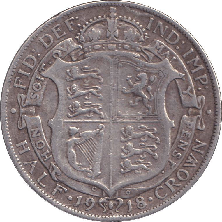 1918 HALFCROWN ( GF ) - HALFCROWN - Cambridgeshire Coins