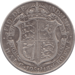 1918 HALFCROWN ( GF ) - Halfcrown - Cambridgeshire Coins