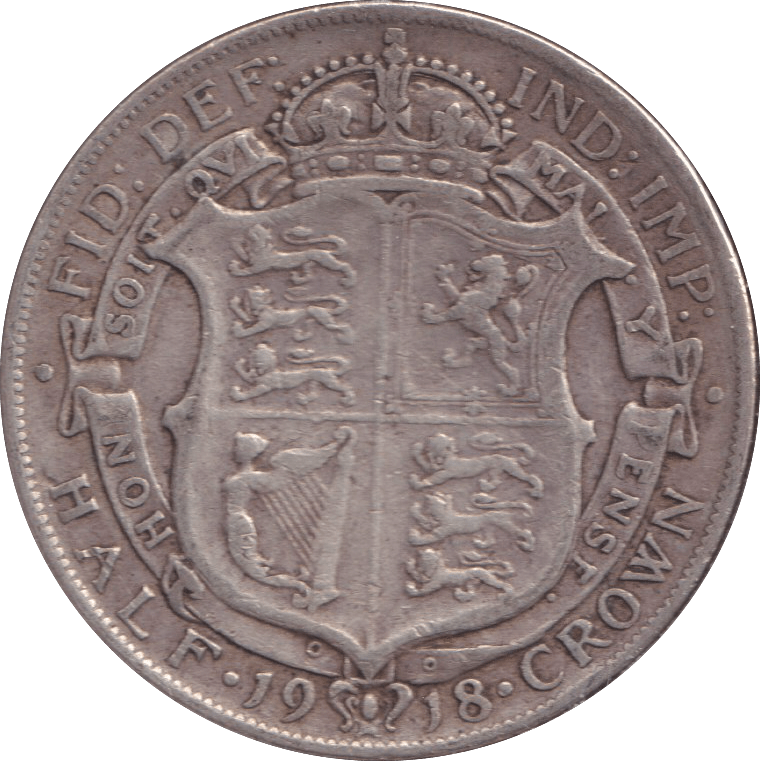 1918 HALFCROWN ( GF ) - HALFCROWN - Cambridgeshire Coins