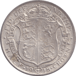 1918 HALFCROWN ( GVF ) - HALFCROWN - Cambridgeshire Coins