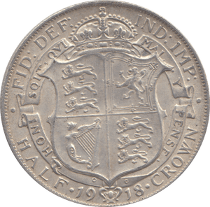 1918 HALFCROWN ( GVF ) - HALFCROWN - Cambridgeshire Coins